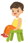 https://cdn5.vectorstock.com/i/1000x1000/82/64/cute-little-boy-sitting-on-a-small-green-stool-vector-16108264.jpg